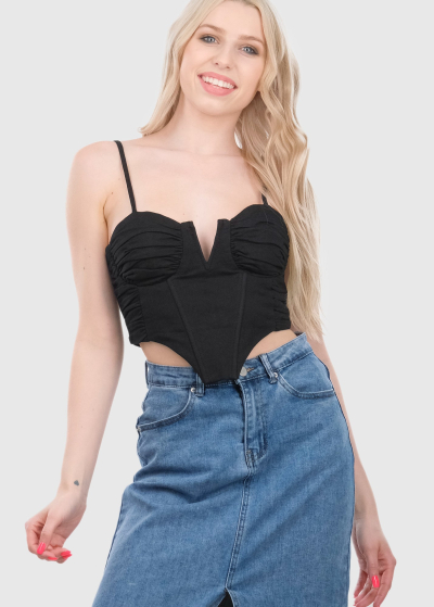 Marica melns asimetrisks tops