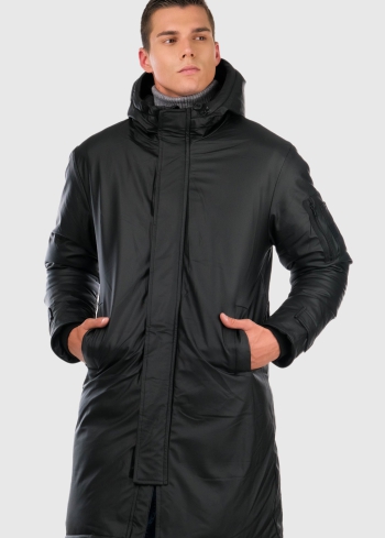 Fredo черная теплая мужская куртка