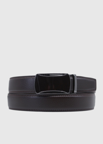 Agatino brūna ādas josta ar metāla sprādzi