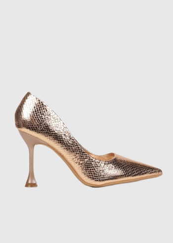 Alfonsina gold high heeled shoes