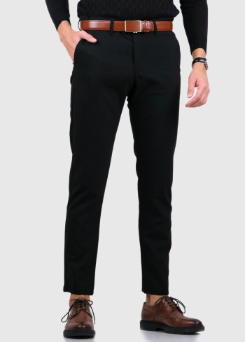 Amato black men's pants with pockets