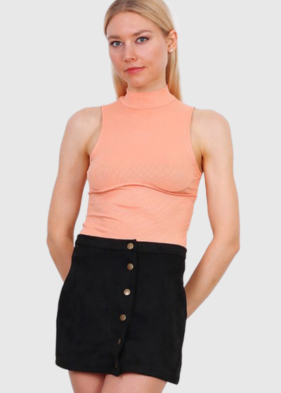 Adele orange off shoulder bodysuit