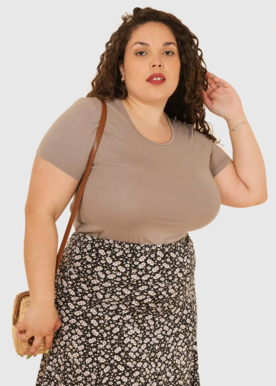 Ada бежевая майка Большого Размера