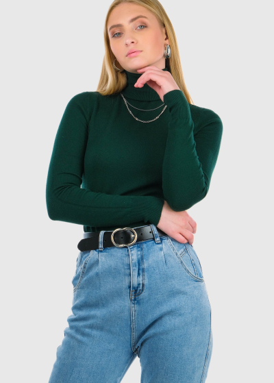 Perla tumši zaļa sieviešu bītlene