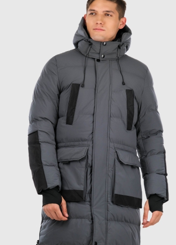 Grey jacket with patch pockets