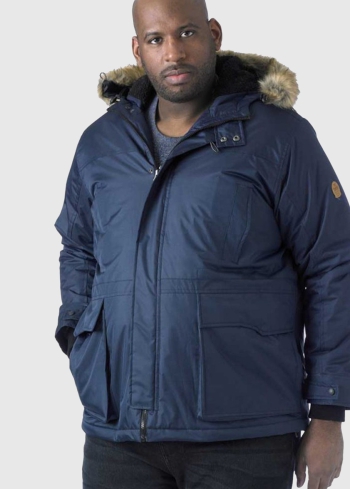 Jacopo Plus Size izmēru zila parka