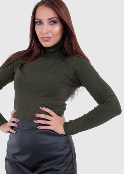 Perla khaki women's turtleneck