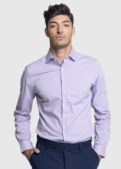 Giacobbe Slim Fit gaiši violets vīriešu krekls