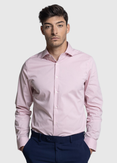 Giacobbe Slim Fit gaiši rozā vīriešu krekls