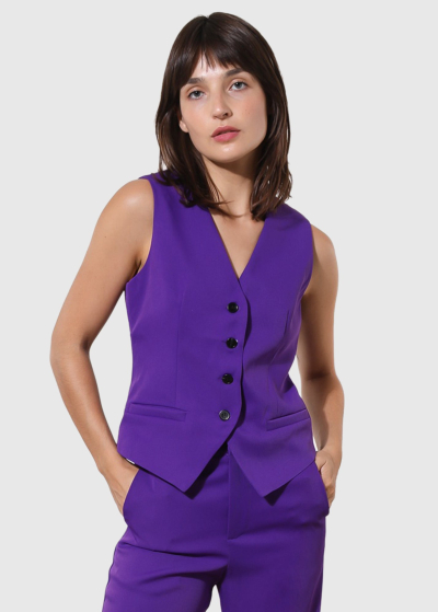 Dania violeta sieviešu klasiska veste