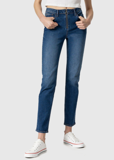 Slim Fit zili sieviešu džinsi
