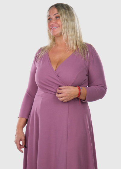 Giusi Plus Size pink evening dress