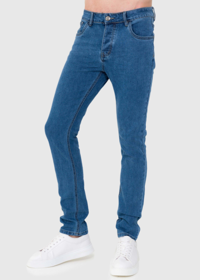 Slim Fit синие мужские джинсы с карманами