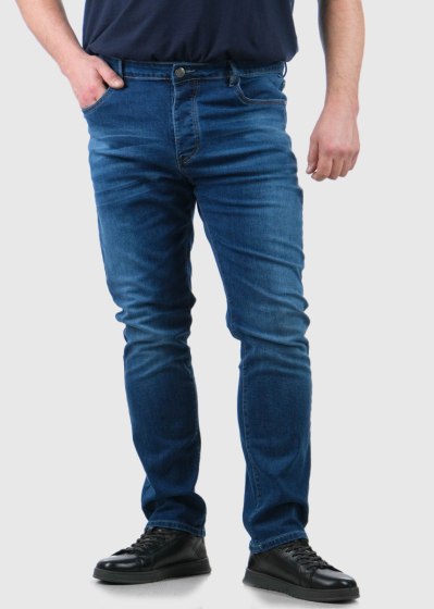 Regular Fit Plus Size blue men's jeans