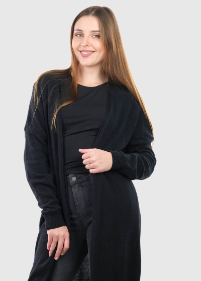 Michelangela melns garš kardigans