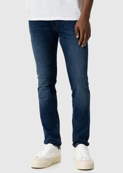 Slim Fit tumši zili vīriešu džinsi
